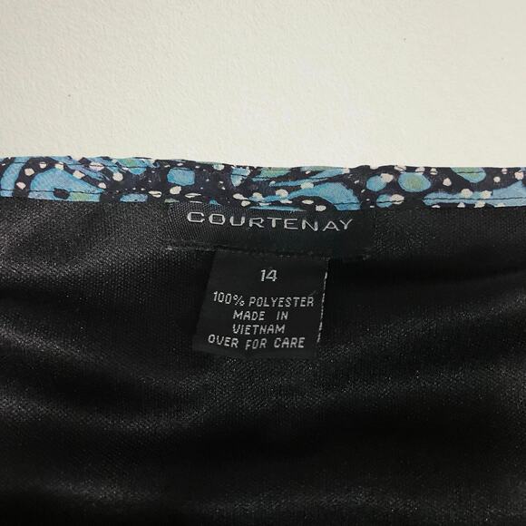 Y2K bohemian flare midi skirt, abstract floral cottagecore fairy boho chic - Picture 6 of 7